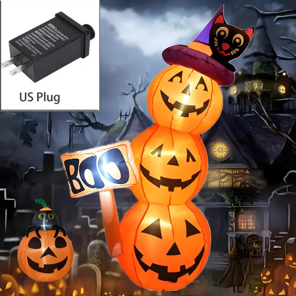 1.6M/5FT Halloween Inflatable Model Pumpkin Built-in LED Lights Holiday Outdoor Indoor Home Garden Party Fun - product image 8