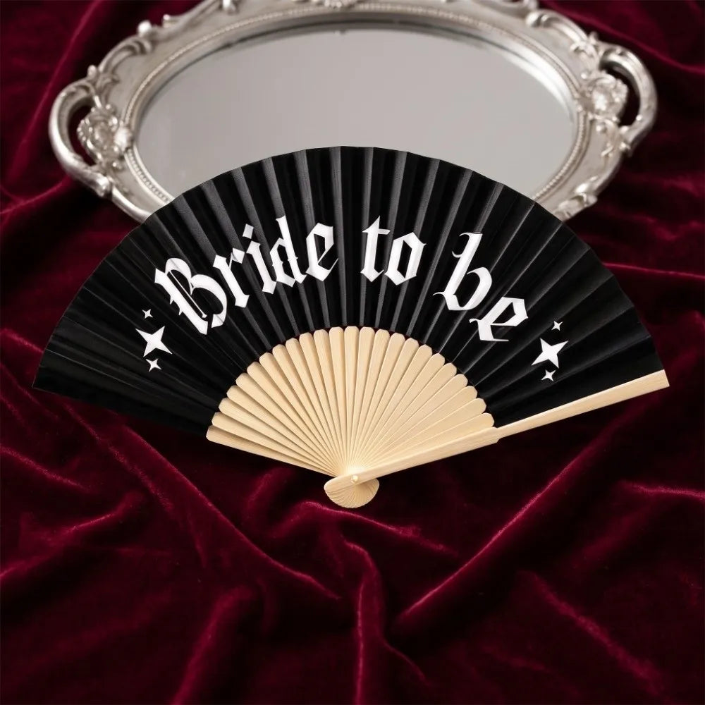 Vintage Gothic His Bride or Die Fan Large Retro Halloween Black White Hand - product image 3