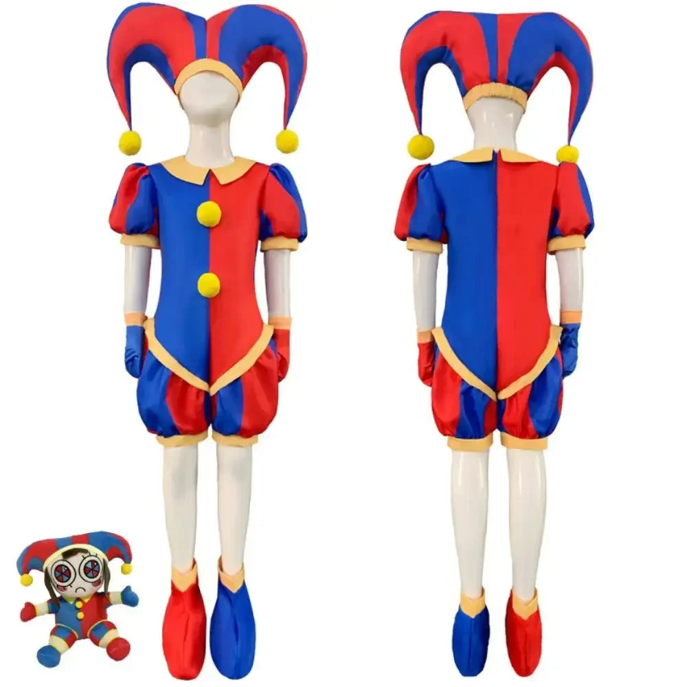 The Amazing Digital Circus Clowns Costume Kids Adult Halloween Bodysuit Costume Suit - 001 / 150
