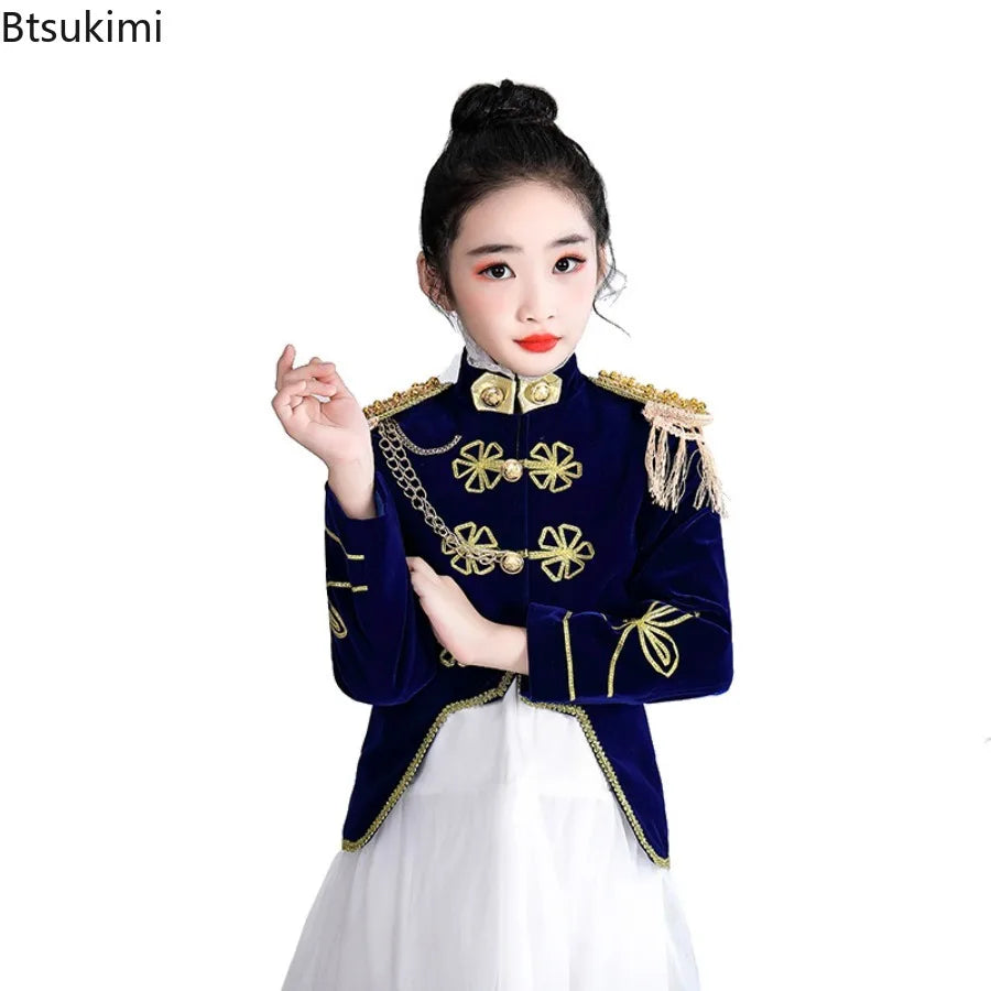 Kids' Medieval Show Vintage Jacket Pants Skirt 2-piece Costume - alternate view 5
