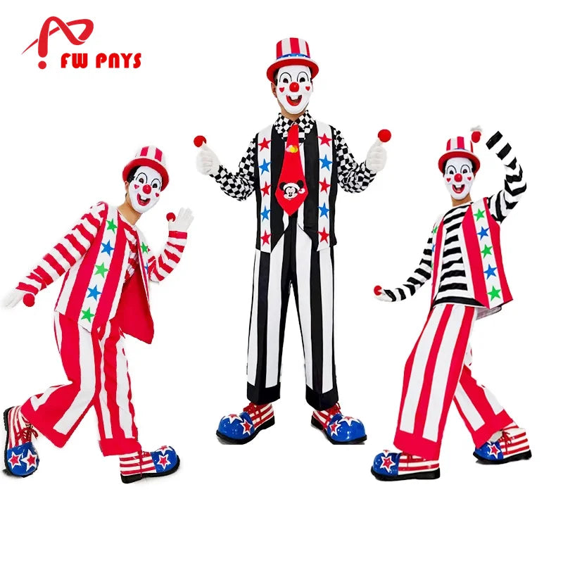 Male Clown Costumes for Adults Joker Costume Suit - 7 / L