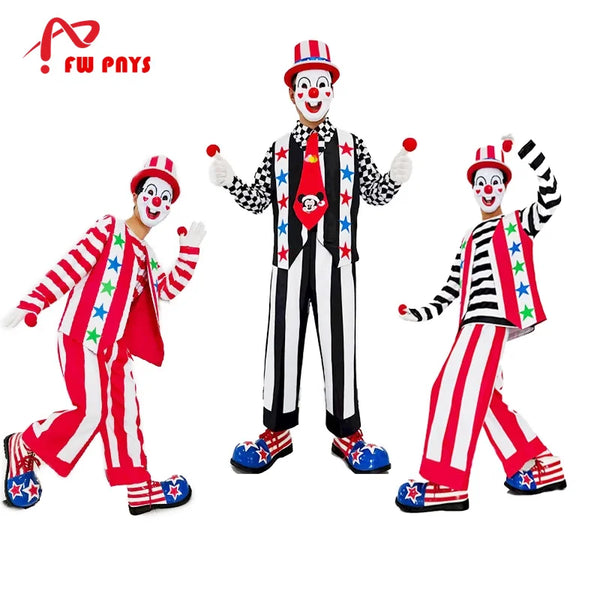 Male Clown Costumes for Adults Joker Costume Suit - 7 / L