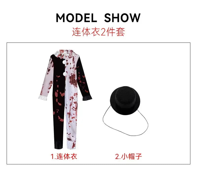 Terrifier Art Clown Joker Costume Men Jumpsuit Women Up Horror Dress Suit Halloween - G / Ault XL