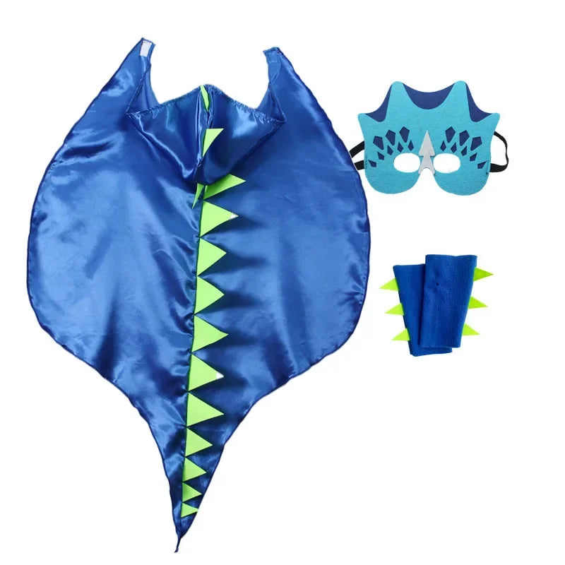 Boys Girls Dinosaur Cape Dragon Hooded Cloak for Kids Halloween Costume Christmas Fancy Cape Mask Cosplay - product image 8