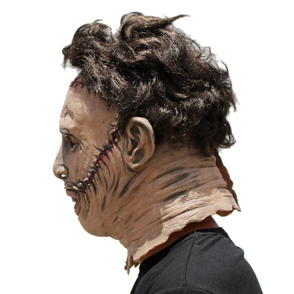 Leatherface-Inspired Horror Mask – Latex Chainsaw Costume