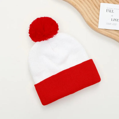 Adult Anime Winter Autumn Red White Knit Beanie Hat Costume - alternate view 5