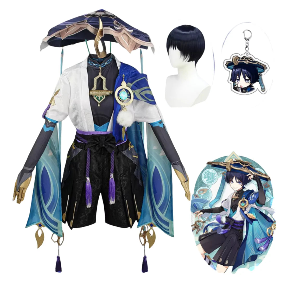 Scaramouche Kunikuzushi Balladeer Wanderer Costume Suit Hat Halloween Costume Anime for - A6Costume Hat / XS