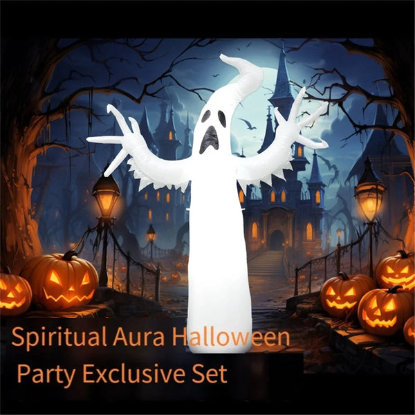 Halloween Inflatable Ghost, Led Light up Ghost Decoration, Spooky Prop for Yard, Outdoor Haunted House Party - product image 1