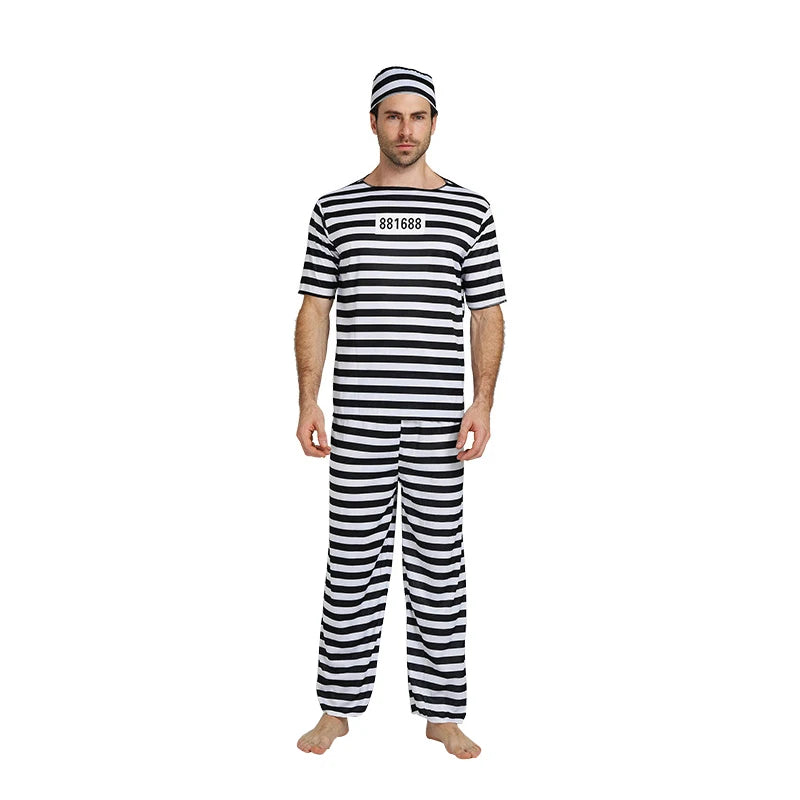 SYDanne Adult Prisoner Costume – Men's & Women's Striped Jail Outfits