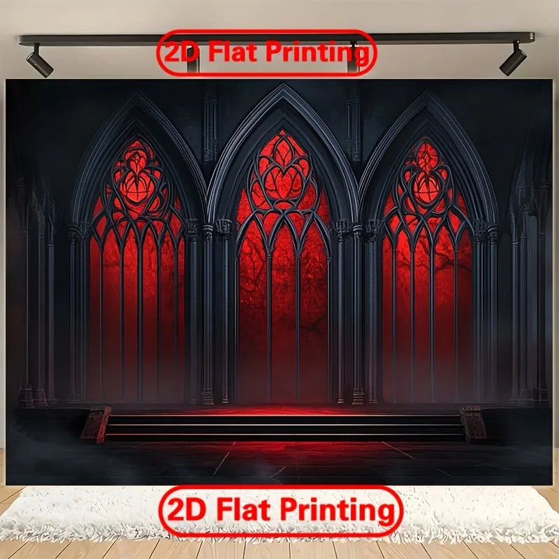 2D Halloween 1 piece, Gothic vampire castle, party and event, with floral - product image 1
