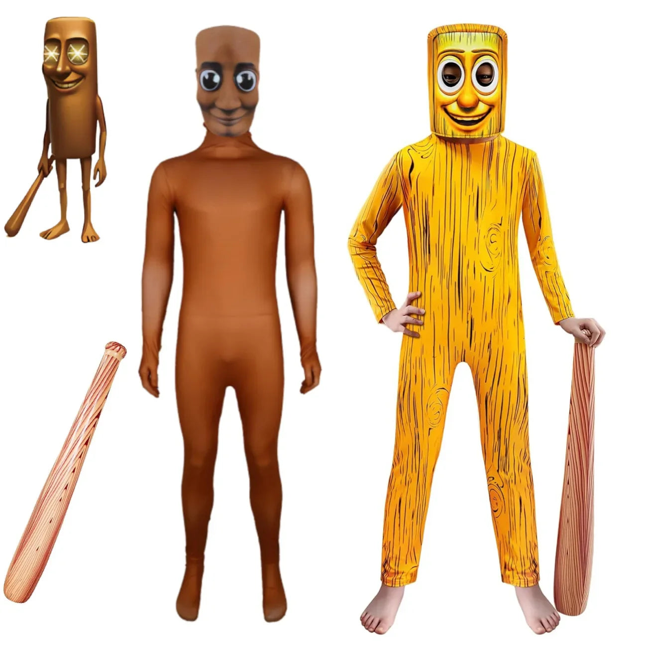 Kids Tung Sahur-Inspired Halloween Costume Set