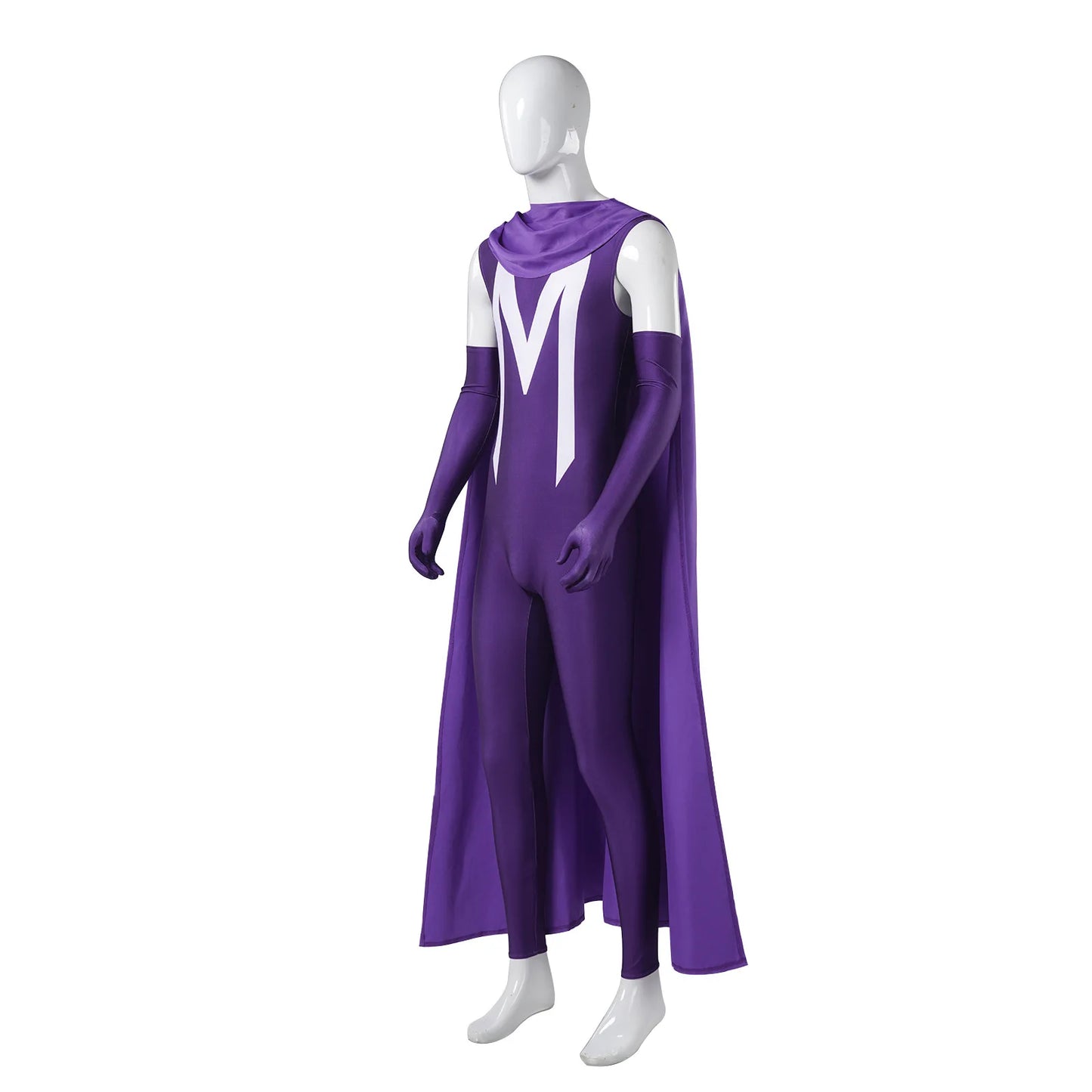 Anime Magneto Costume 97 X Costume Disguise for Men Male Adult Jumpsuit Glove Halloween - H175 / XL
