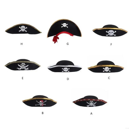 Pirate Captain Hat for Women Men Unisex Halloween Costume Pirate Hat Party Hat Y08E - product image 5