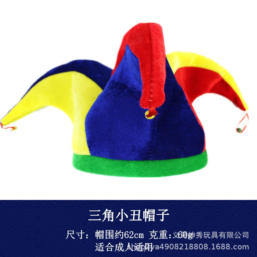 Clown Hat Clown Bow Tie Backpack Clown Oil Color Glasses Clown Wig Clown Mask Clown Shoes - Colorful Wig