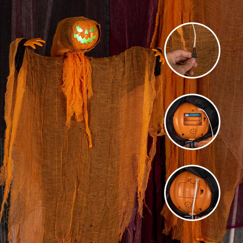 Halloween Decoration Luminous Demon Pumpkin Scarecrow Hanging Ornaments - product image 5