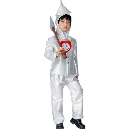 Tin Man Costume Men Kids Funny Metallic Suit Tinman Movie Outfit Robot Cosplay Armor Clown Circus - product image 2