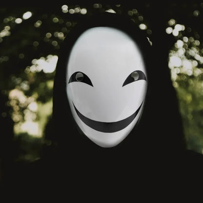 Scary Smile Mask Costume Scary Clown Anime Black Bullet Face Mask Evil Smile Mask - View 3