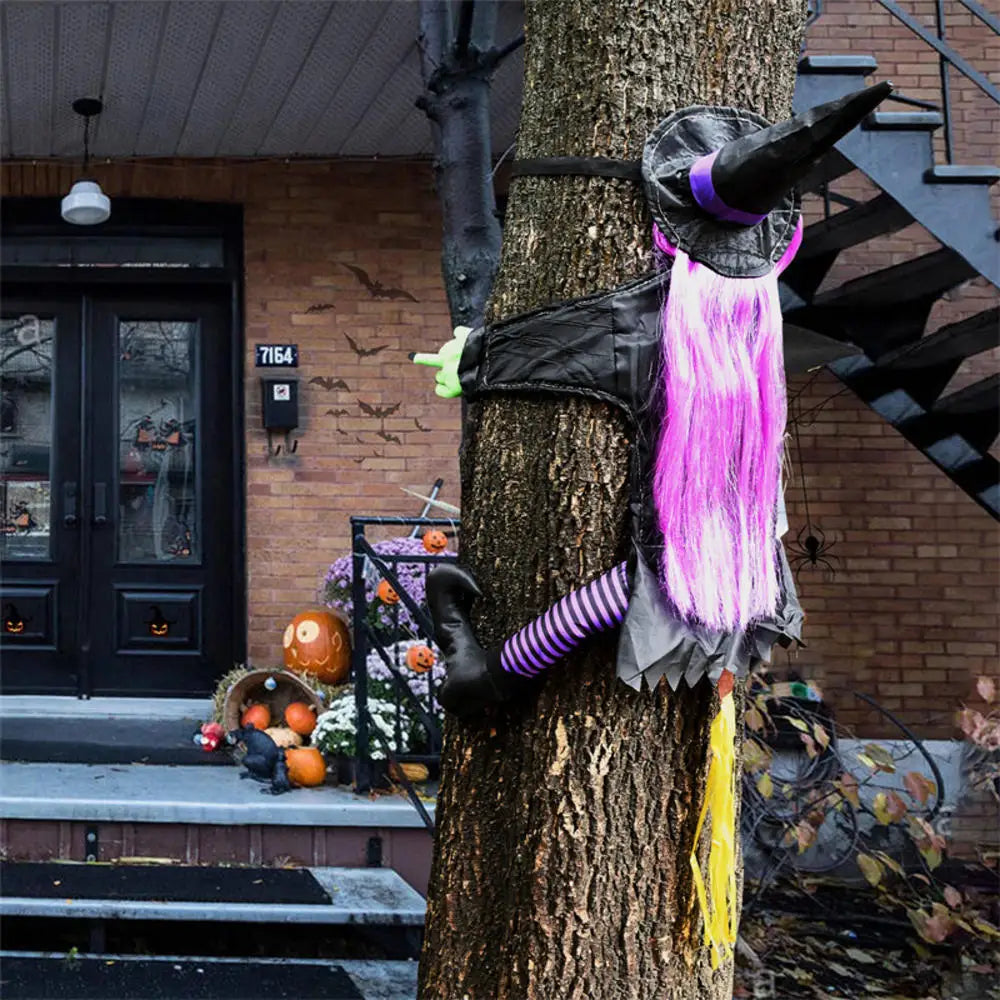 Crashing Witch Outdoor Halloween Decoration