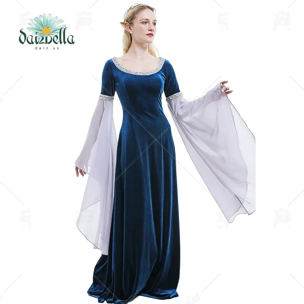 DAIZBELLA Medieval Handmade Historical Dress Retro Fairy Elf Costume - alternate view 6