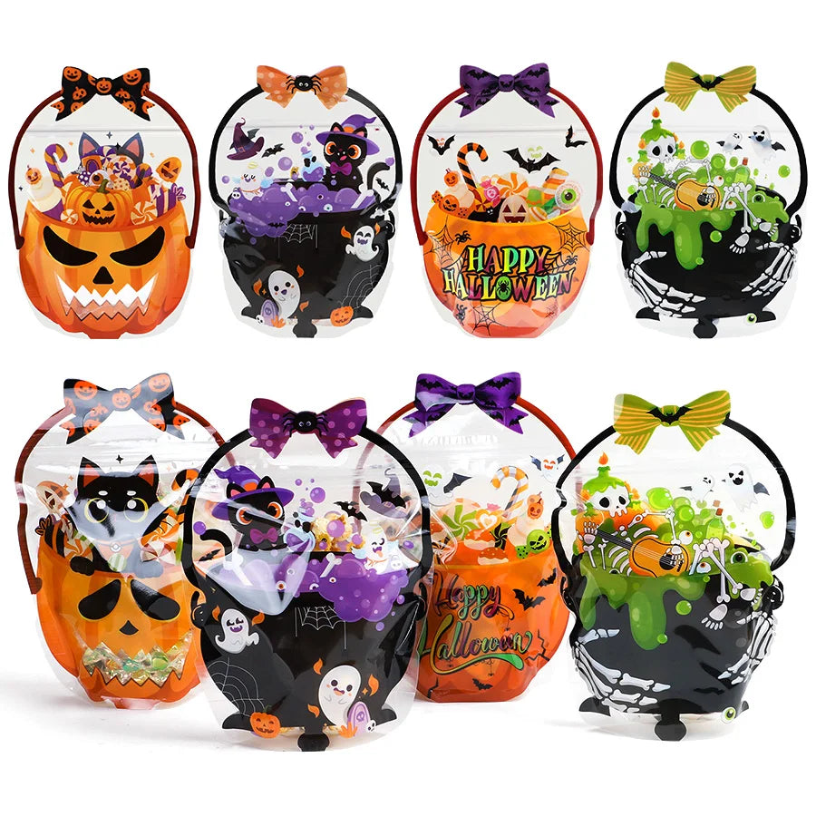 12 24-Pc Cartoon Pumpkin Candy Gift Bags Trick Or Treat Favors Snack - product image 7