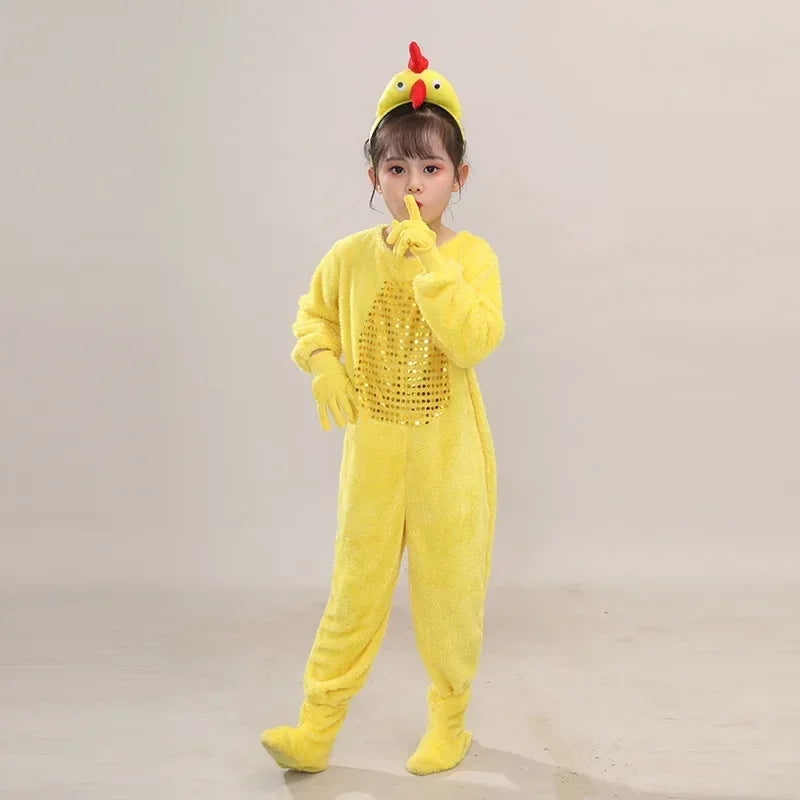 New Children Kids Adult Halloween Duck Chicken Chick Costume Skirt Tutu Yellow Bodysuit Outfit Dance - product image 18