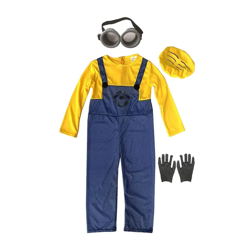 Cartoon Character Halloween Costume – Adult & Kids' Jumpsuit and Accessory Options