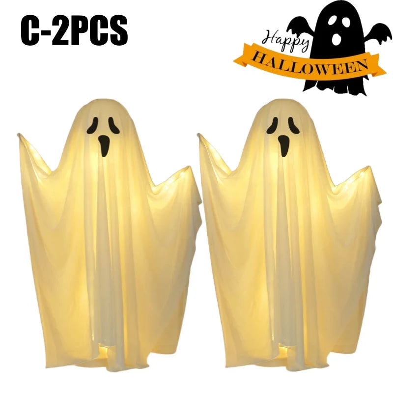 85/65-Inch Life-Size Scary Standing Ghost Glow-in-the-Dark OutdoorHalloween