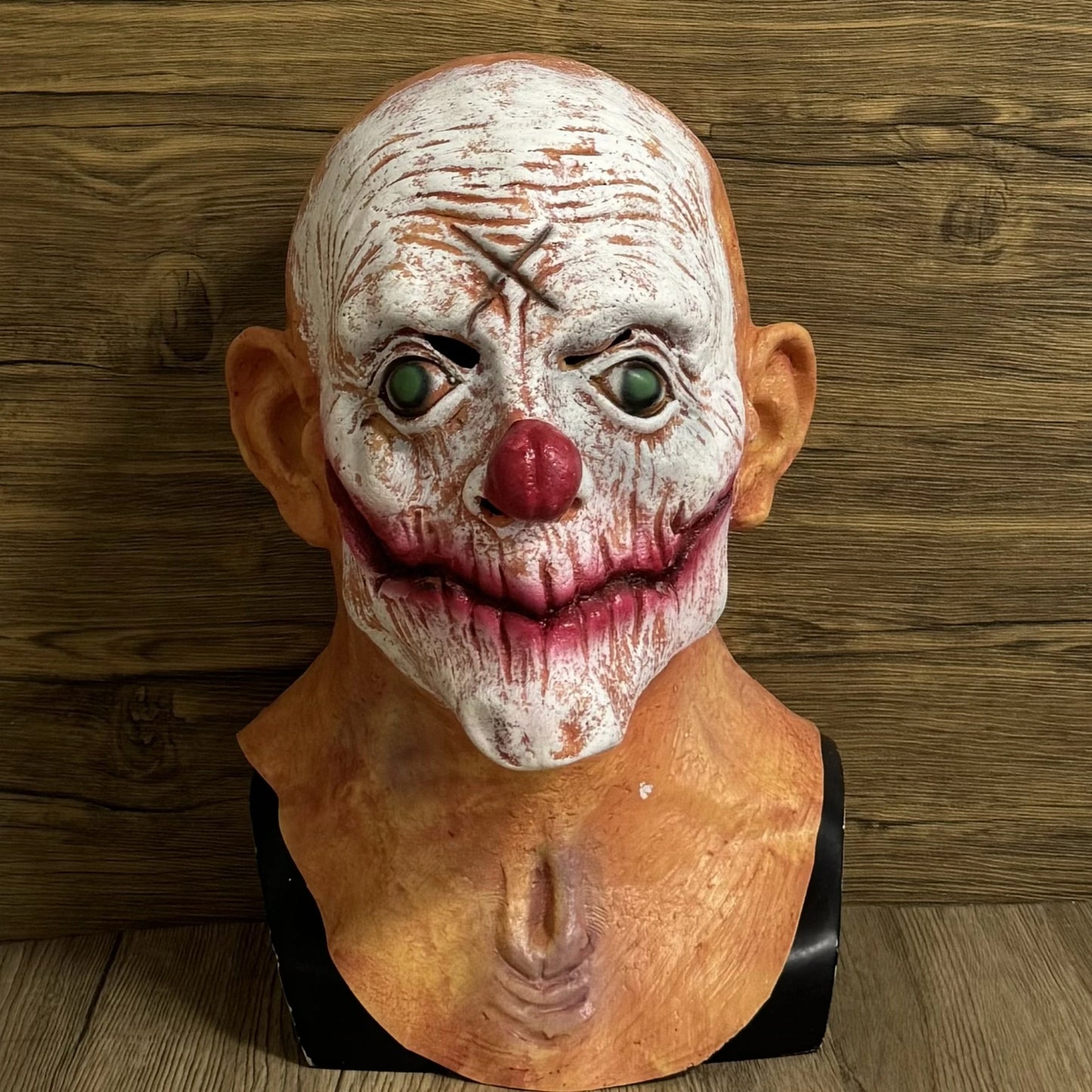 1PC Realistic Scary Clown Mask Horror Halloween Costume Props Haunted House Full Head - View 7
