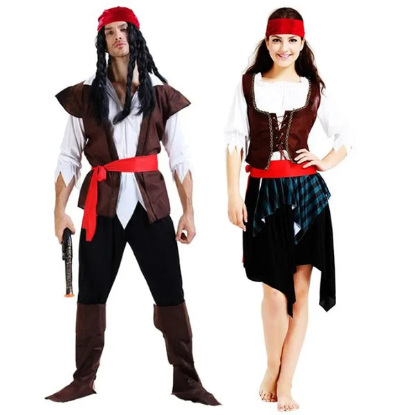 Novelty Children Adults Pirate Costume Boy Girl Women Men Pirates Cosplay Costumes Accessories - product image 1