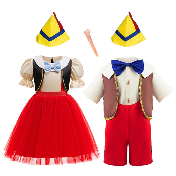 Kids Pinocchio-Inspired Halloween Costume Set