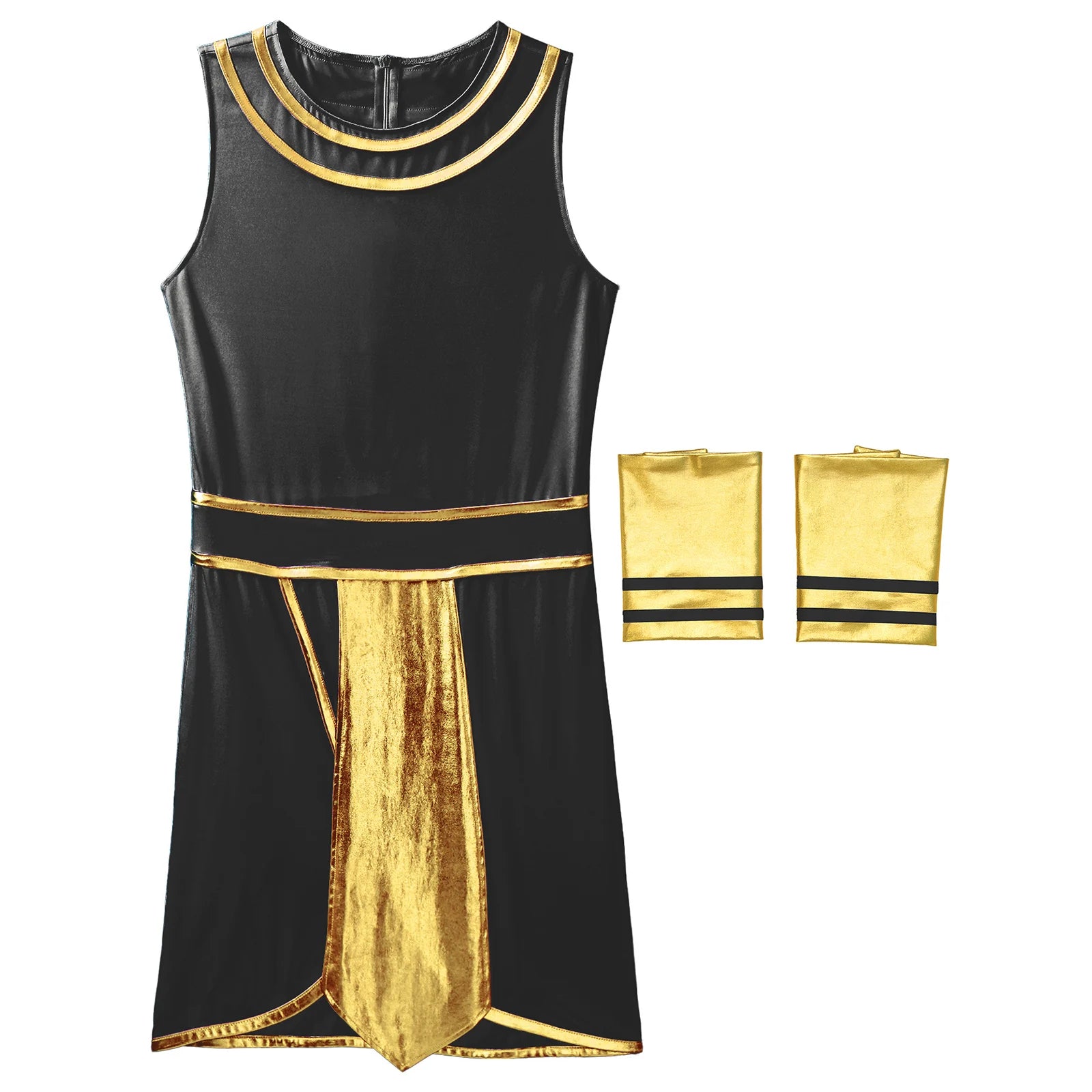 Men's Halloween Egyptian Pharaoh Costume Theme Ancient Egypt God Robe Dress Greek Rome - White / XL