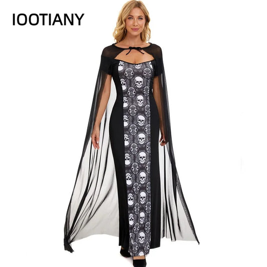 Women's Medieval J Cos Masquerade Skull Skeleton Ghost Gothic Costume