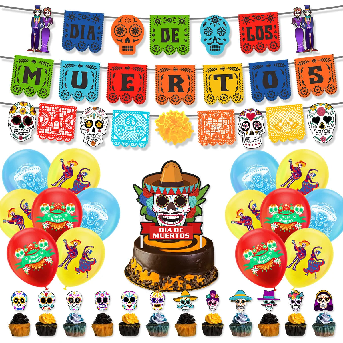 Day of the Dead Skull Party Tableware Set - product image 25
