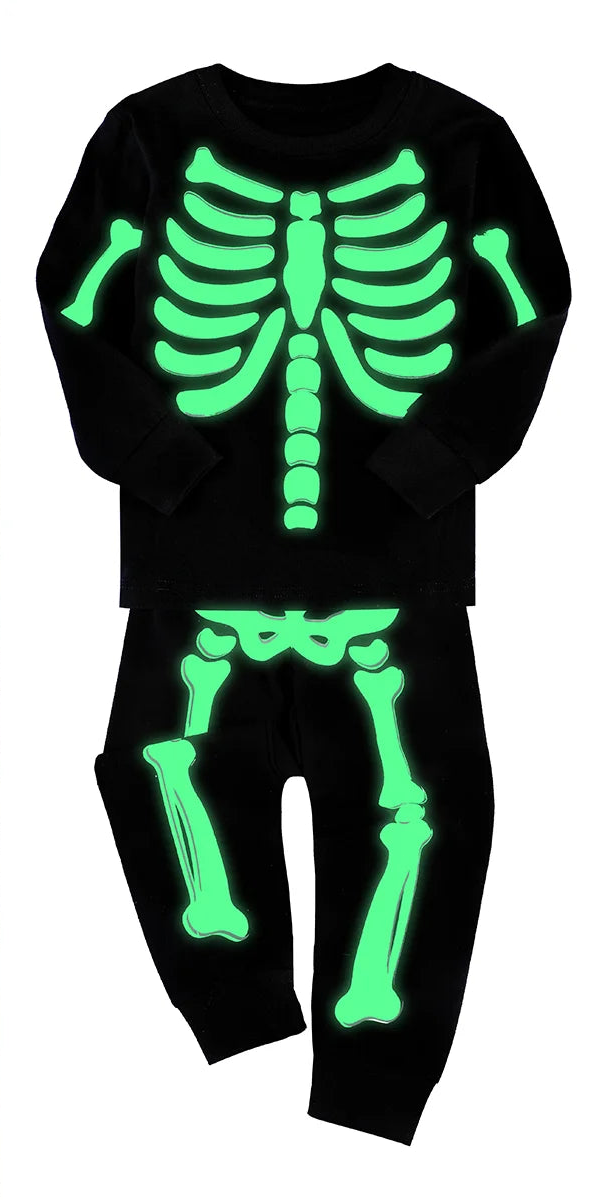 Kids Halloween Skeleton Pajama Costume Set, 10 Years