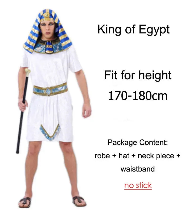 Halloween Costumes Ancient Egypt Egyptian Pharaoh King Empress Cleopatra Queen Costume for - View 7