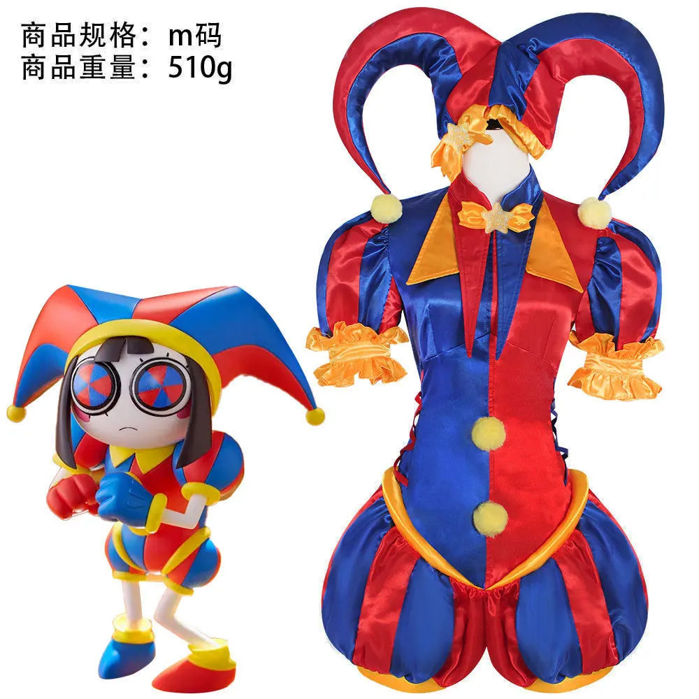 Halloween Outfit Pomni Costume Clown Uniform Anime the Amazing - Costumes / XXL