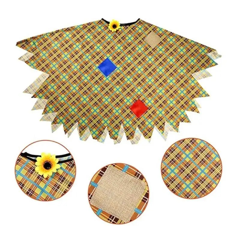 39BB Adult Scarecrow Cloak Women / Men Scarecrow Costume Scarecrow Cloak Costume - Yellow / China Mainland