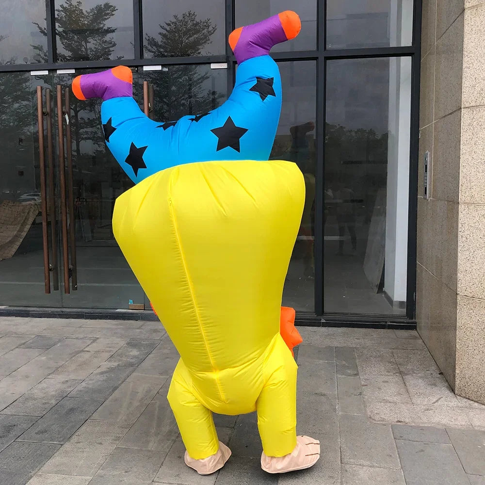 Handstand Clown Inflatable Costume Blow Up Outfit Halloween Costume Dress for Adult - View 5