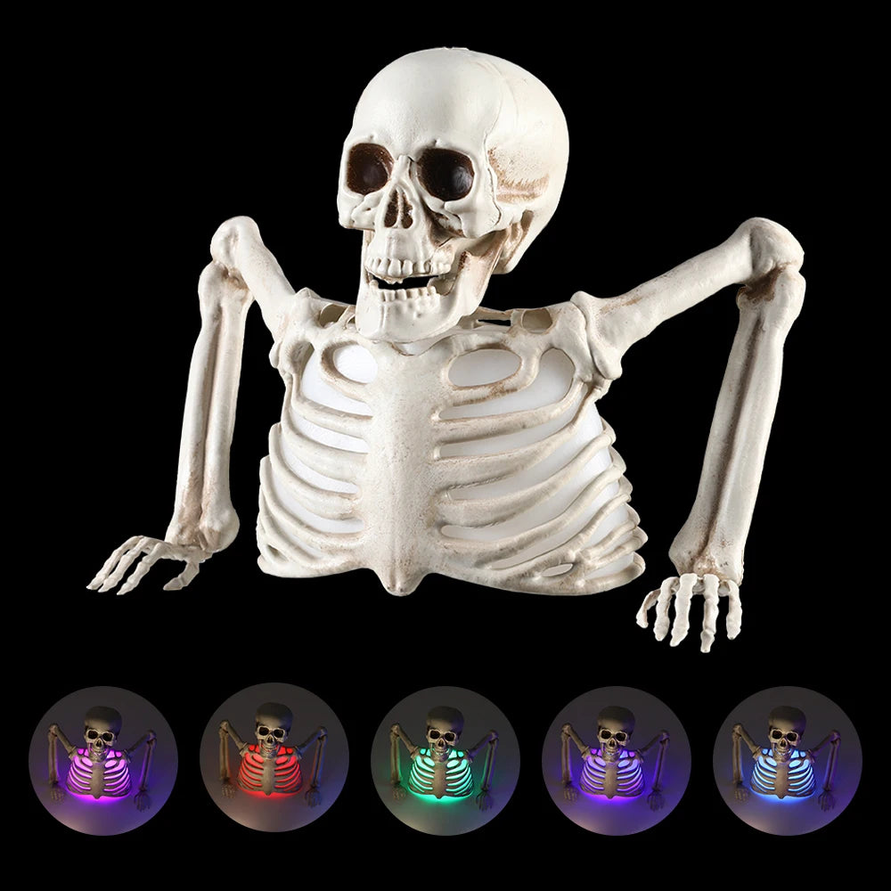 Halloween Decorations Glowing Skull Skeleton Human Head Haunted House Outdoor - product image 1