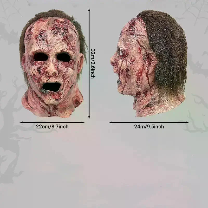 Halloween Silicone Mask Scary Clown Bloody Masks Scary Headgear Head Mask Haunted House - View 5