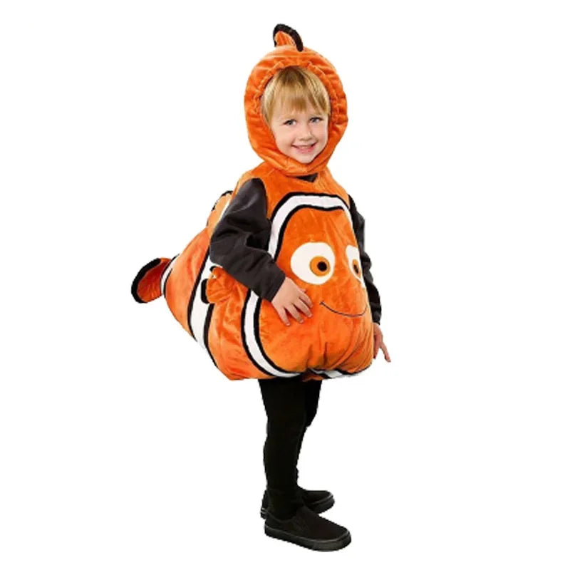 Kids' Clownfish Costume Jumpsuit with Hood - view 2