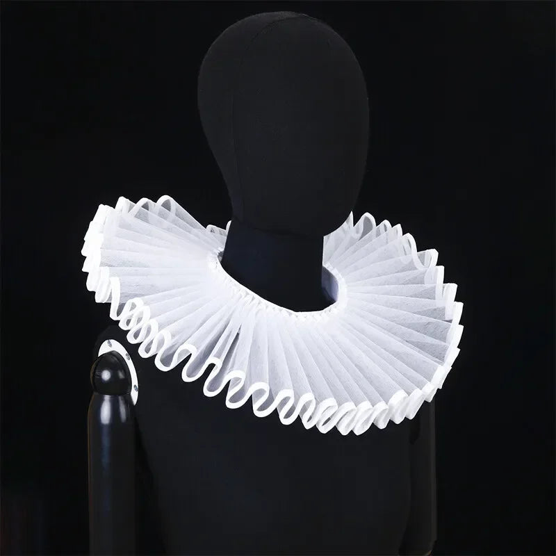 Clown Costume Collar Victorian Renaissance Neck Ruffle Choker Vintage Mesh Neck Halloween - View 10