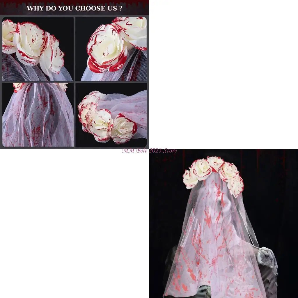 49ME Gothic Bride Veil For Women Halloween Costume Accessory Veil Facemask - product image 1