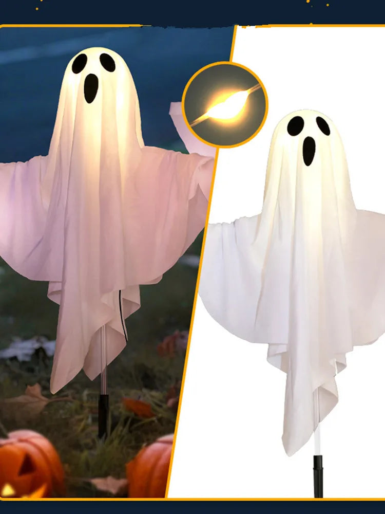 Halloween Glowing White Ghost Solar LED IP65 Waterproof Glowing Ghost Escape Scene - product image 3