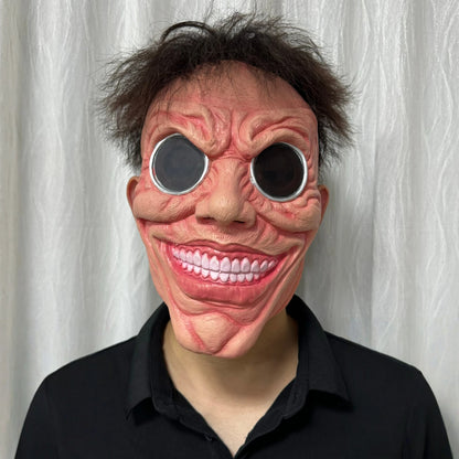 Scary Smile Black Hole Half Face Mask Horror Halloween Costume Mask Creepy Costume Props - View 7