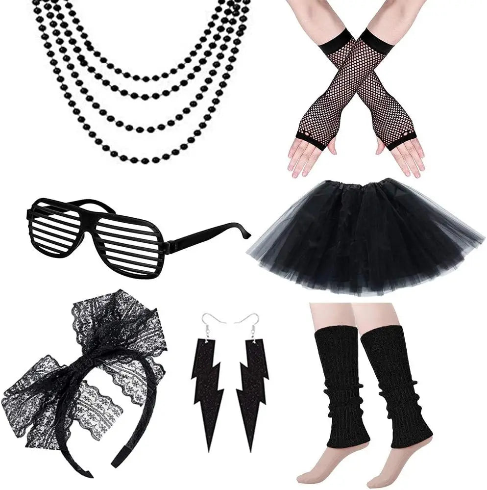 Women's 1980s Neon Costume Accessories – Tutu, Leg Warmers & Party Sets