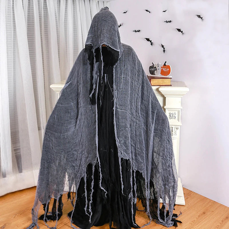 Long Hooded Grim Reaper Cloak Costume - product image 7