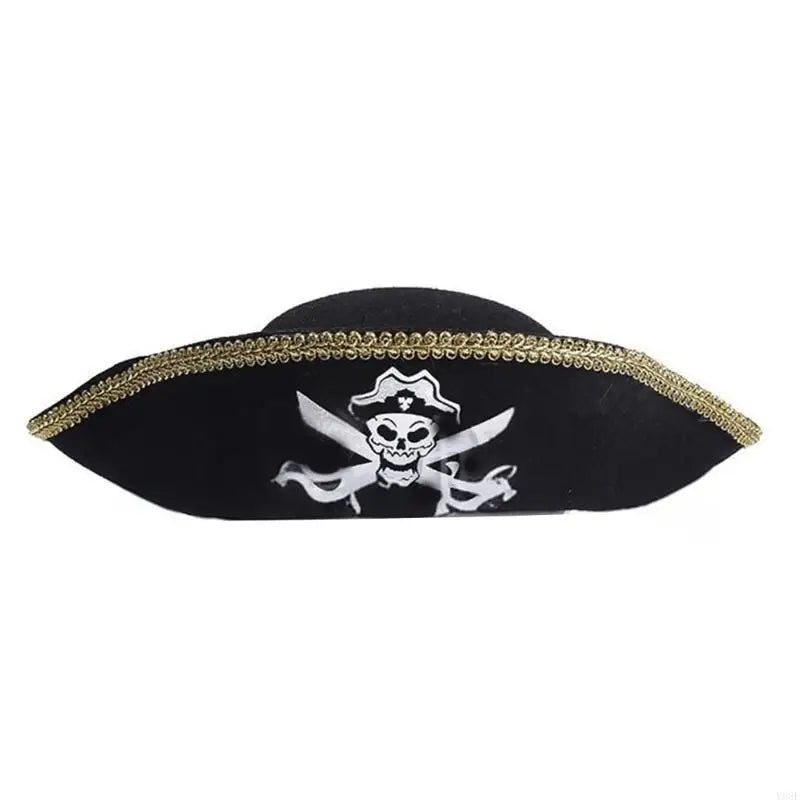 Pirate Captain Hat for Women Men Unisex Halloween Costume Pirate Hat Party Hat Y08E - product image 12