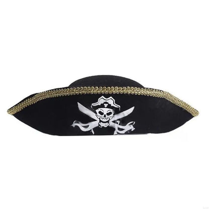Pirate Captain Hat for Women Men Unisex Halloween Costume Pirate Hat Party Hat Y08E - product image 12