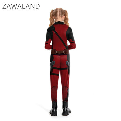 Zawaland Wolverine Deadpool Cosplay Jumpsuit Superhero Boys Girls Deadpool Adult Halloween Zenti James - product image 3